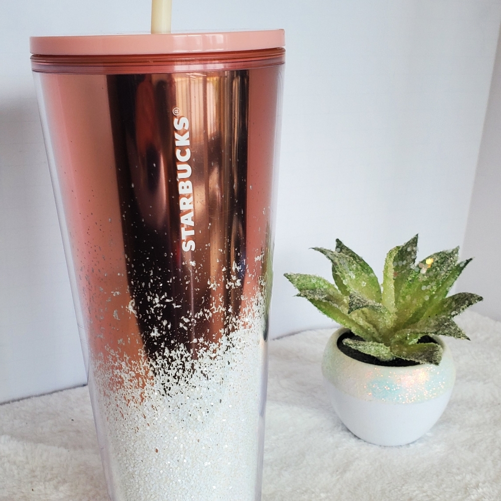 Starbucks Rose gold Holiday Tumbler 24 oz